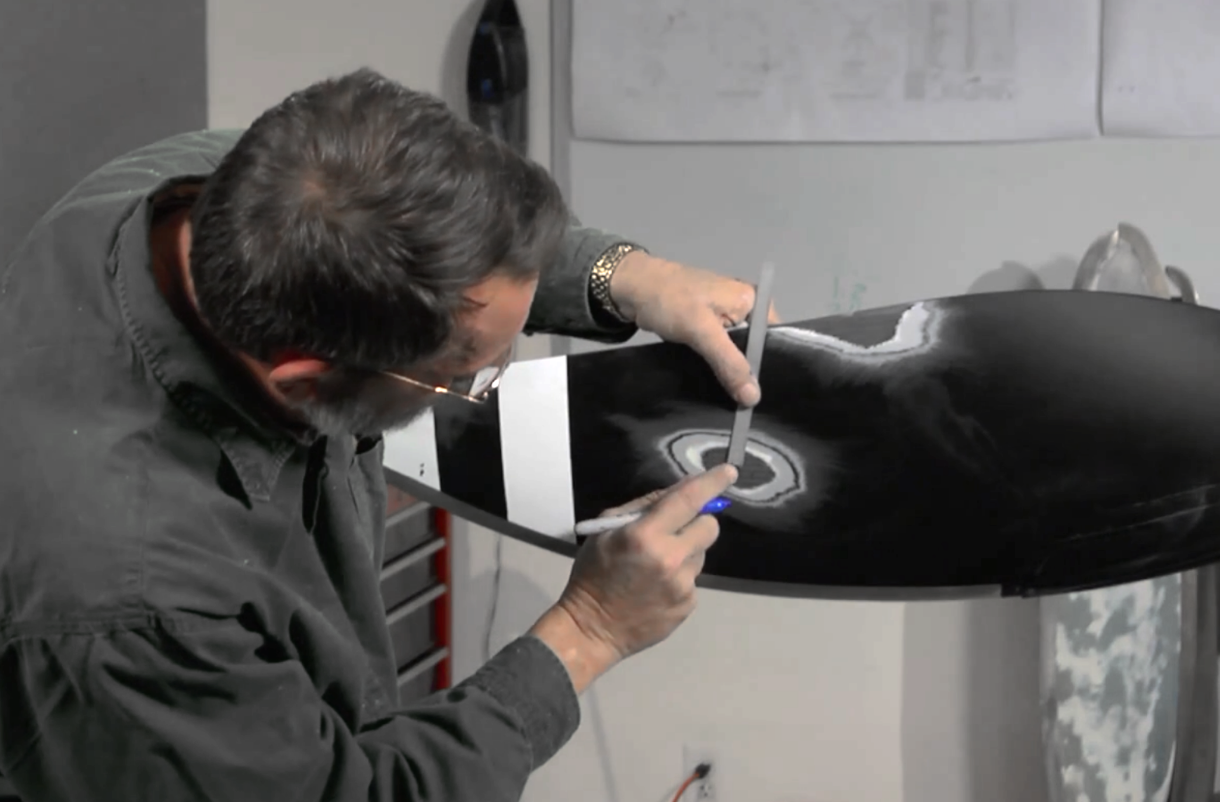 Hartzell technician repairs composite blade